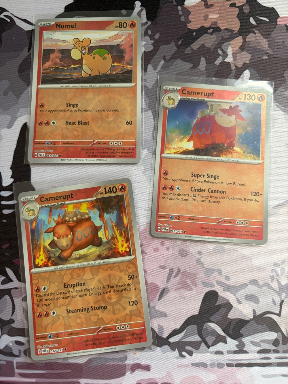 Numel & Camerupt Pokémon Evolution Card Lot 🌋 Reverse Holo | 3 Cards ✨5/$25✨